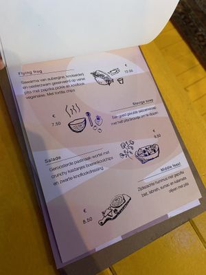 Lunch menu  at Cometa in Amsterdam