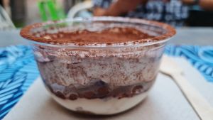 Vegan tiramisu at Col Cavolo - Vegan Bistrot in Rome