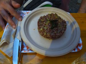 Riso rosso con asparagi e zucchine at Col Cavolo - Vegan Bistrot in Rome