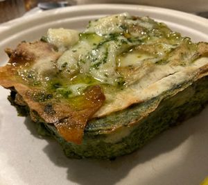 carasau bread lasagna at Col Cavolo - Vegan Bistrot in Rome