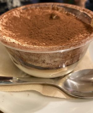 vegan tiramisu at Col Cavolo - Vegan Bistrot in Rome