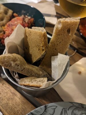 Focaccia at Col Cavolo - Vegan Bistrot in Rome