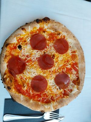 Pizza (spicy) at La Soffitta Renovatio in Rome