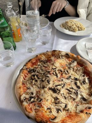 Tasty vegan pizza   at La Soffitta Renovatio in Rome