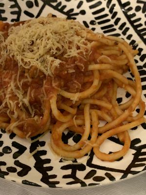 Pasta con salsa de tomate picante   at La Soffitta Renovatio in Rome