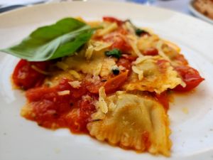 Ravioli at La Soffitta Renovatio in Rome