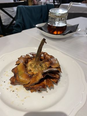Carciofi alla giudia  at La Soffitta Renovatio in Rome