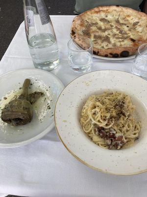 Vegan Cabonara   at La Soffitta Renovatio in Rome