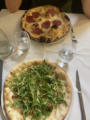 Down: carpaccio veg (gf), up: fumé veg (regular)  at La Soffitta Renovatio in Rome