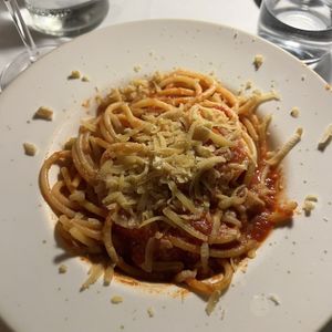 vegan amatriciana  at La Soffitta Renovatio in Rome