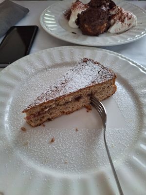 Vegan dessert at La Soffitta Renovatio in Rome