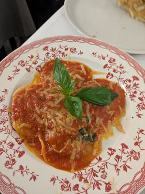 Ravioli at La Soffitta Renovatio in Rome