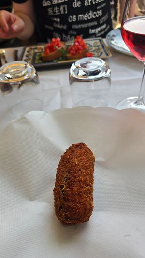 Suppli vegan und Bruschetta vegan at La Soffitta Renovatio in Rome