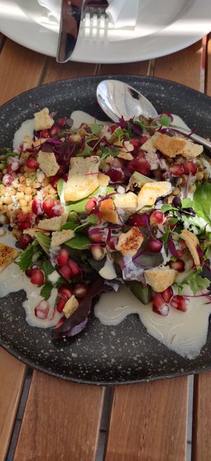 Roasted aubergine at Isola in Ayia Napa