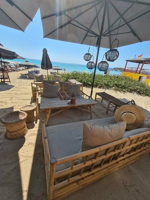 Outdoor seating at Isola in Ayia Napa