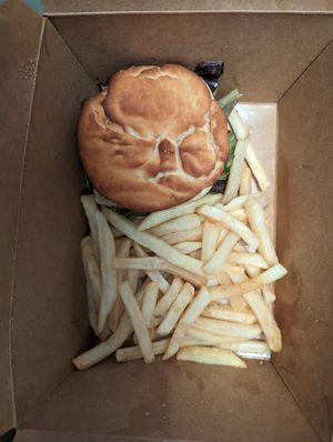 Chickn burger 3/5 at Off the Wheaten Path in Grande Prairie