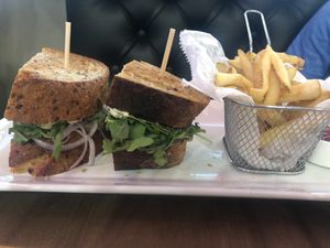 Glorified avocado sandwich at Bat 17 in Lombard