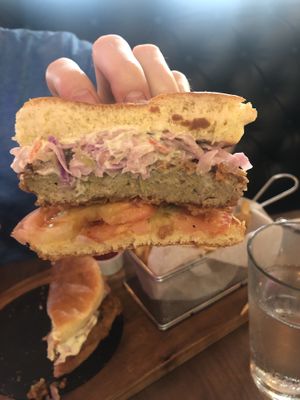 Fried chicken sandwich at Bat 17 in Lombard