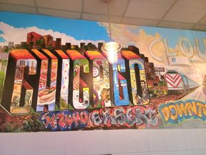 Interior decor at Bat 17 in Lombard