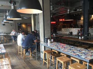 Inside at Pizza Union in North London