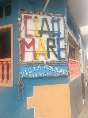 Entry sign at Ciao Mare in Fuerteventura