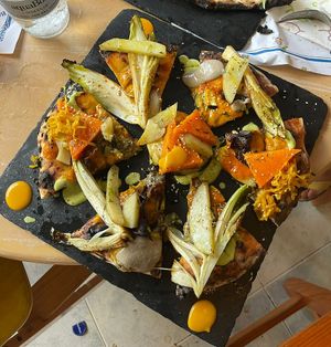 Vegan gourmet pizza   at Ciao Mare in Fuerteventura