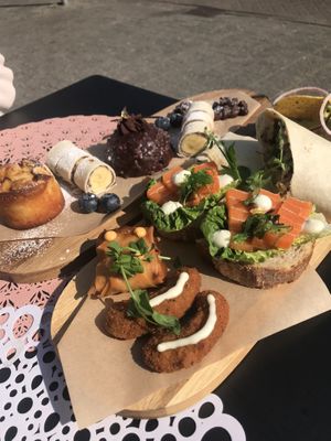 Vegan high tea (soup not pictured)  at Beyond Lunchcafé & Patisserie in Nuenen