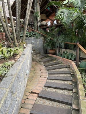 Way to the tables at Aprazivel in Rio De Janeiro