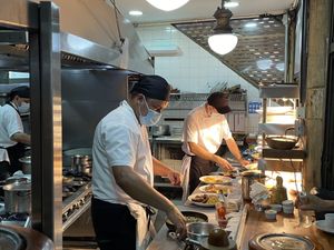 Chefs in action at Aprazivel in Rio De Janeiro