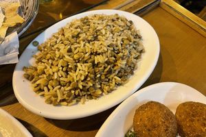 Rice and lentils  at Amir Restaurante in Rio De Janeiro