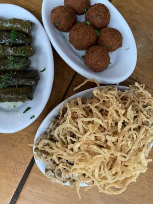 Vegan dishes from the menu  at Amir Restaurante in Rio De Janeiro