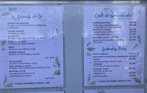 Menu  at Azahar in Santiago