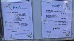 Menu  at Azahar in Santiago