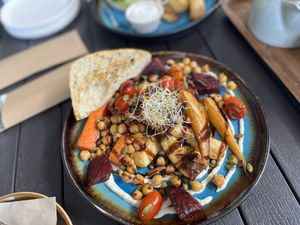 Warm vegetable salad   at Nurcha Kawana in Birtinya