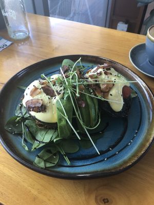 Mushroom Benedict   at Nurcha Kawana in Birtinya