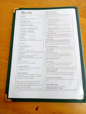 Menu at Nurcha Kawana in Birtinya