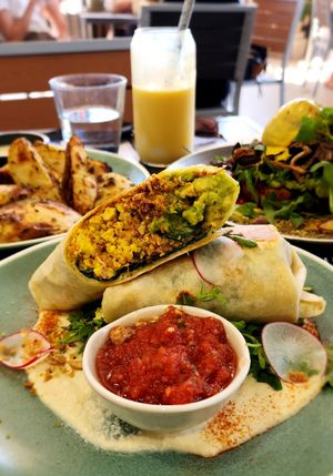 Breaky burrito at Nurcha Kawana in Birtinya