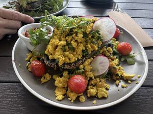 Tofu scramble   at Nurcha Kawana in Birtinya