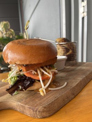 Satay burger   at Nurcha Kawana in Birtinya