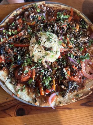 Vegan pizza   at Marvida in San Carlos