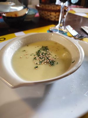 Crema de puerro at Can Baumes in Tavertet