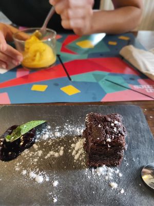 Brownie casero at Can Baumes in Tavertet