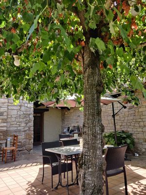 Terrace at Can Baumes in Tavertet