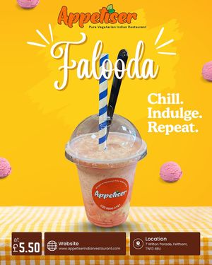 Hurry up... the coolest dessert in Feltham is calling.
Falooda – only £5.50.
Chill. Indulge. Repeat. 🎯
 
#Falooda #IndianDesserts #SummerVibes #AppetiserRestaurant  at Appetiser in Feltham