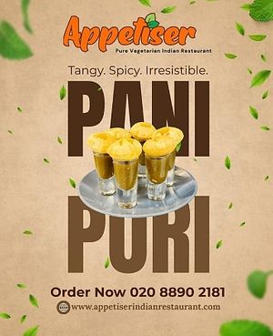 Tangy. Spicy. Totally irresistible 🌶️💛 
Dive into the explosion of flavours with our Pani Puri – just £3.99! 
Order now and treat your taste buds 🤤 
 
#PaniPuri # at Appetiser in Feltham