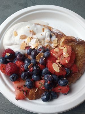 Vegan french toast at Joey's Cafe in Kendal