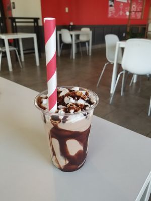 Double chocolate milkshake at Side Chicks in San Antonio