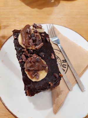 banana bread at Rubik's in Thessaloniki