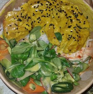 Vegan tikka masala at Rubik's in Thessaloniki