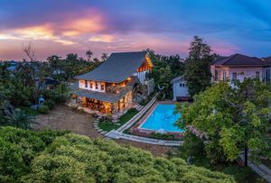 The architecture and landscaping makes this one of the most attractive restaurants regardless of your dietary preferences. at An Nhien Garden in Hue